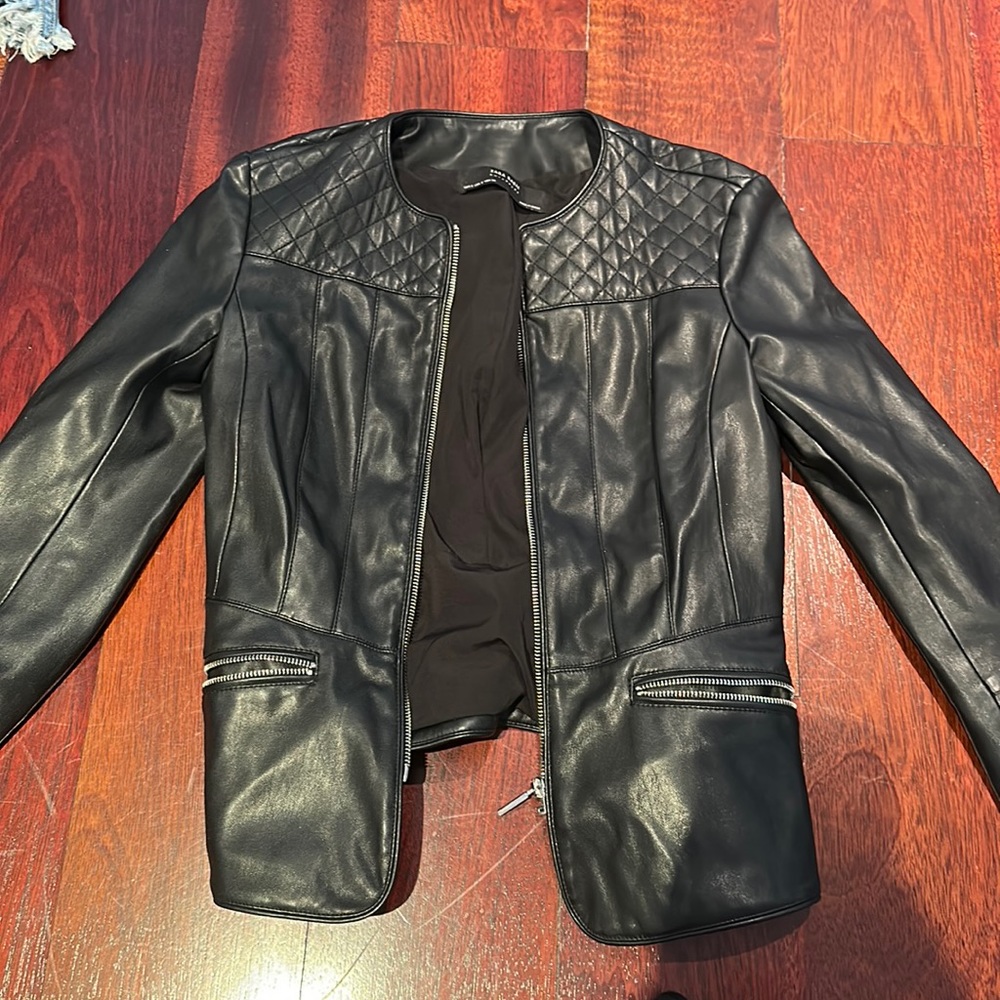 Zara Black Leather Jacket